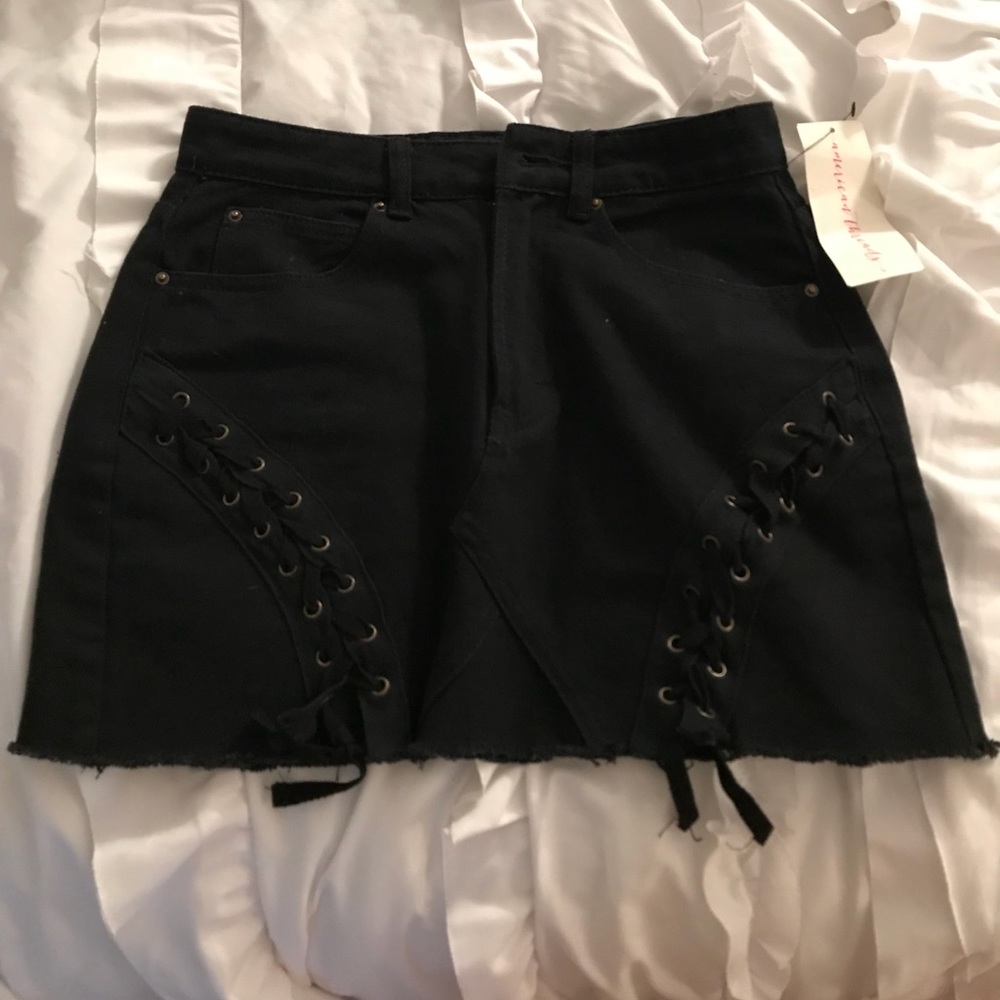 BNWT American Threads Denim Skirt